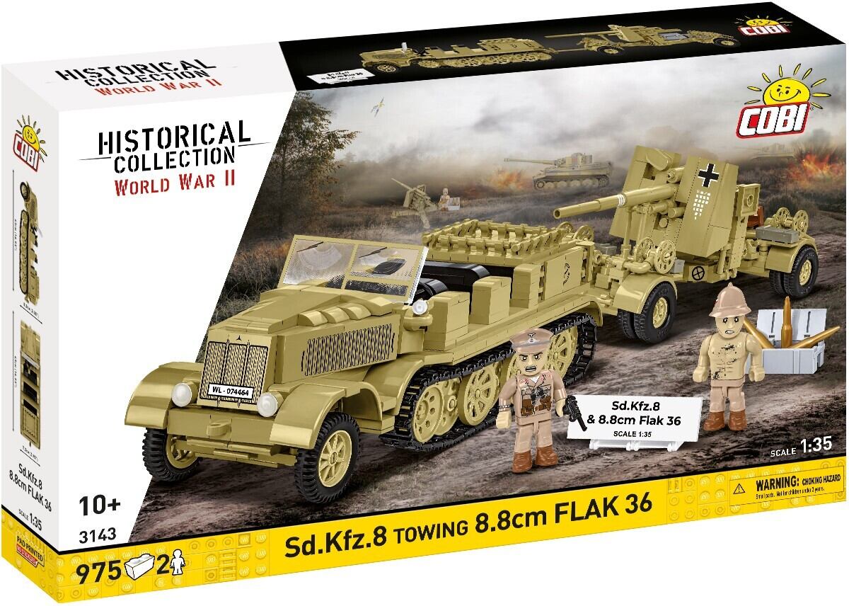 COBI #3143 Sd.Kfz.8 牽引 8.8cm フラック (Sd. Kfz. 8 + 8.8cm FLAK