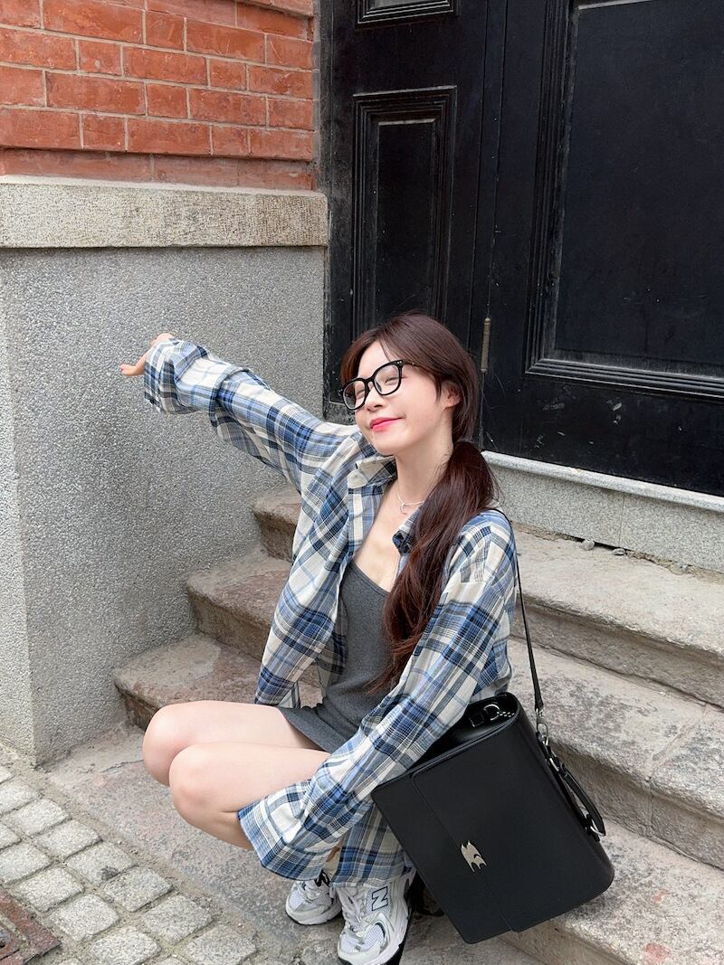 set】チェック柄シャツ×キャミワンピースセット M25198 | nanastyle