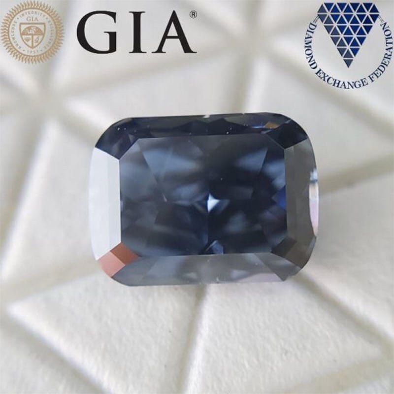 0.5 ct FANCY DEEP GRAYISH BLUE SI2 GIA 天然 ブルー ダイヤモンド 