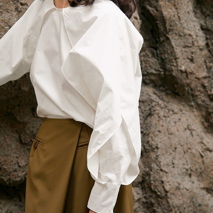 デザインパフスリーブ シャツ t-00801 | Riant