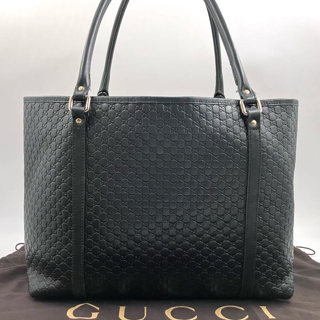極美品✨️グッチ 2374 トートバッグ ビジネスバッグ マイクロシマ GG  