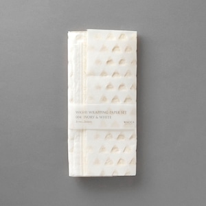 PP102 WASHI WRAPPING PAPER SET 004 IVORY&WHITE