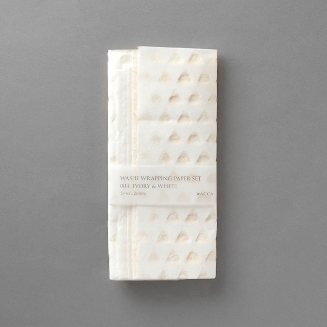 PP102 WASHI WRAPPING PAPER SET 004 IVORY&WHITE