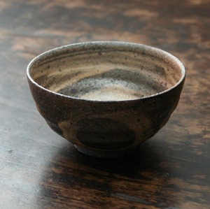 Bowl 飯碗 焼締 白刷毛 (幅12cm)