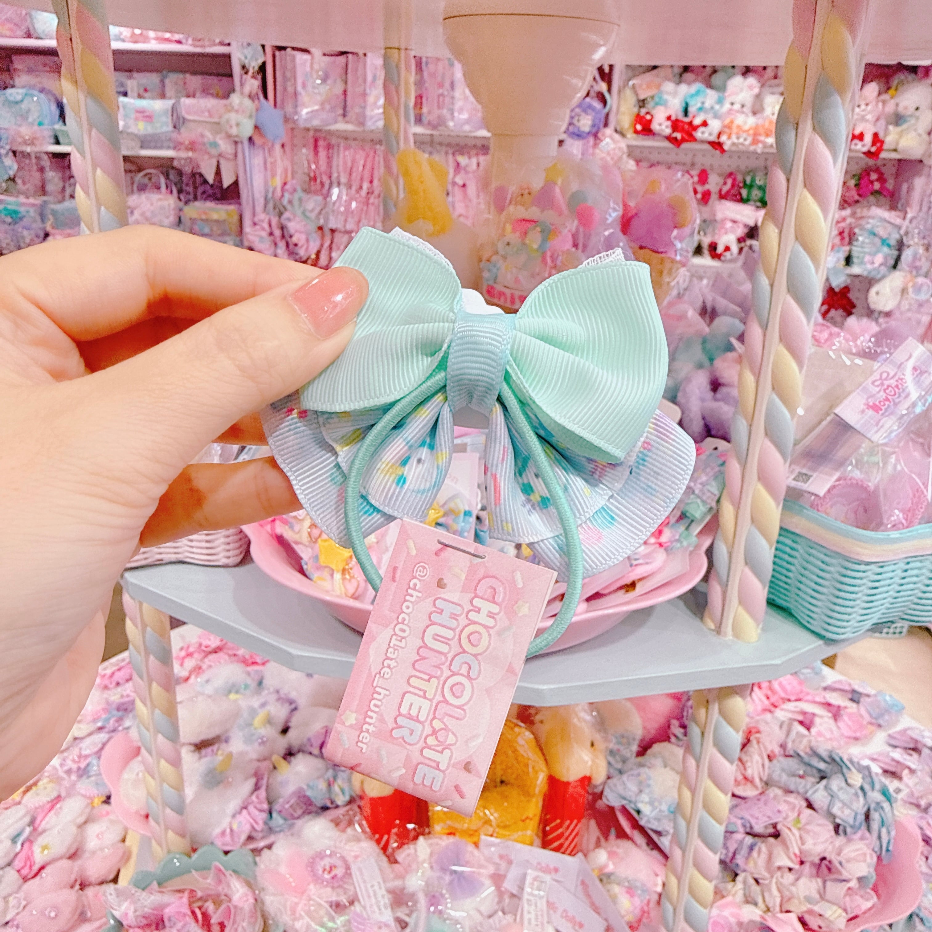 【R38】57-50ピアチューレリボンヘアゴム