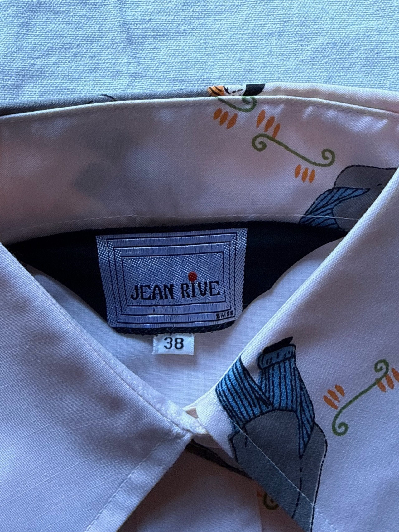 1970s Women’s Euro good gray pattern shirt