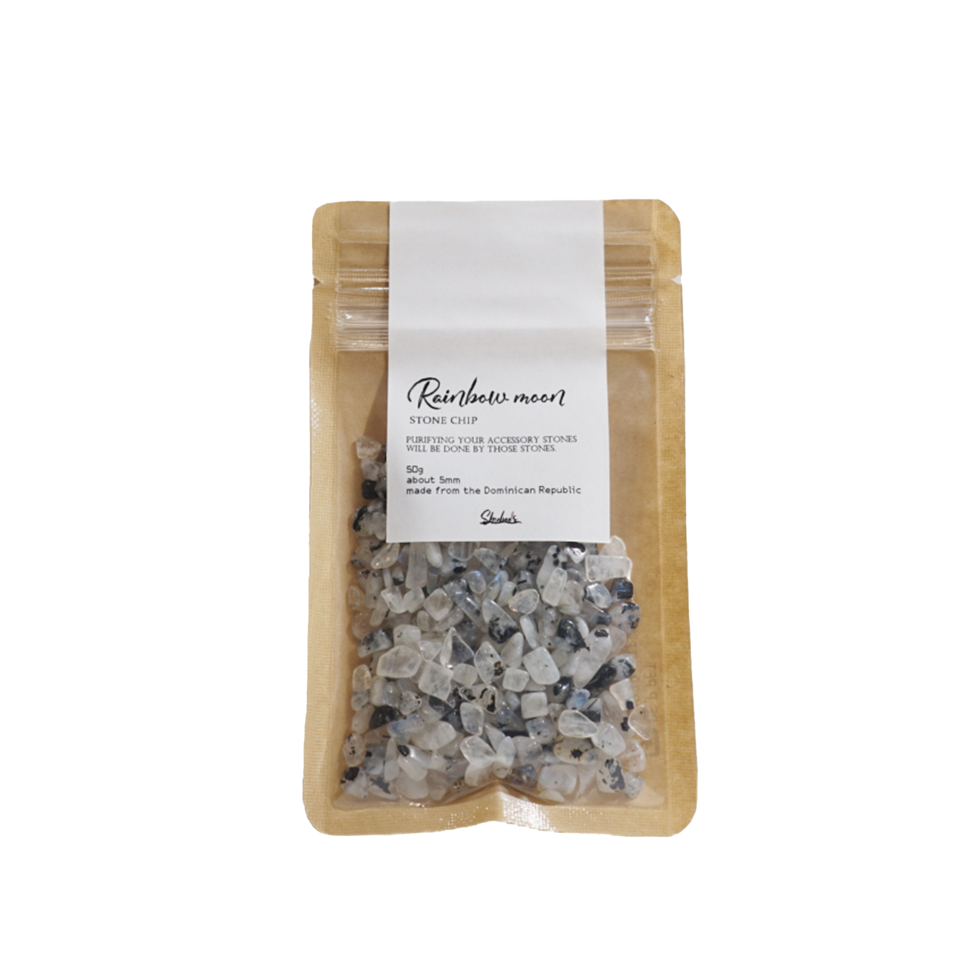 Stone chip -Rainbow moon stone-