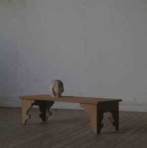欅材◆造りの良いローテーブル　YZ2295