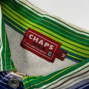 CHAPS DENIM チャップス デニム チマヨ ネイティブ 柄 半袖 ポロシャツ サイズ M /メンズ/ビンテージ/日登美