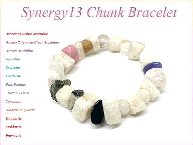 シナジー13ブレスレット(サウラライト・アゼツライトベース)