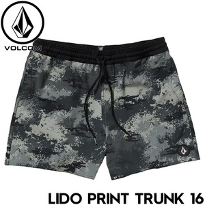 【送料無料】ボードショーツ サーフパンツ ハイブリッドショーツ VOLCOM ボルコム LIDO PRINT TRUNK 16 A2512506 BLK 日本代理店正規品L