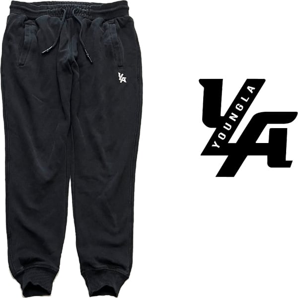 1点物◇YoungLAヤングエルエー黒スウェットパンツ古着メンズL
