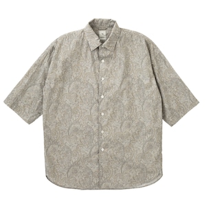 PAISLEY OPEN COLLAR H/S SHIRT / ペイズリー開襟ハーフスリーブシャツ (BEIGE)