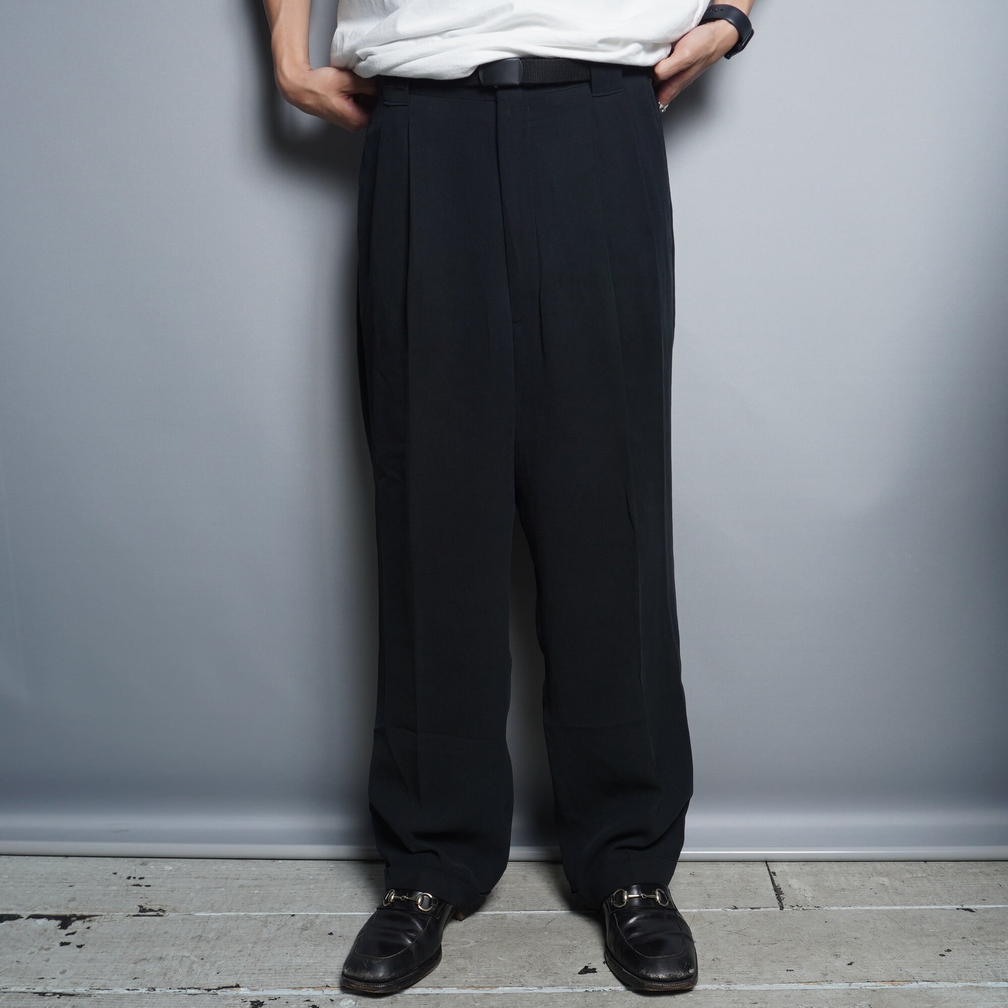 BALENCIAGA】バレンシアガ blacl wide slacks pants | ブランド BALENCIAGA】バレンシアガ blacl wide slacks pants | ブランド