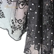 社交ダンス 衣装 スタンダード スカート レッスンウェア 女性用 レディース オールシーズン 黒 SEKINE セキネ ブラック系 キラキラ ホログラム レース 透け感 ダンスウェア フォーマル パーティー 結婚式 二次会 おしゃれ スカート丈78cm ウエスト31cm 伸縮性 ポリエステル ポリウレタン セキネブランド 透け透け デザイン シルエット 着心地 軽量 美ライン