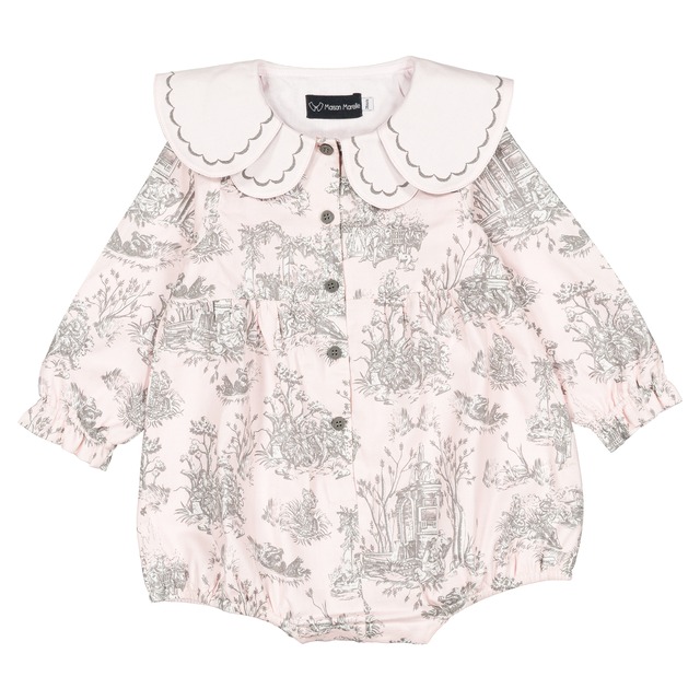 予約【Maison Marelle】Romper LOTA - pink jouy print / 11月上旬以降入荷