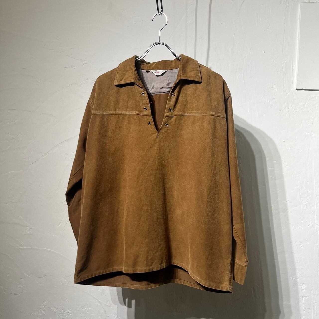 60s BRENT Moleskin Lace-up Shirt