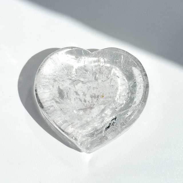 クリアクォーツハート型のうつわ 53◇ Clear Quartz ◇ 天然石・鉱物・パワーストーン・インテリア