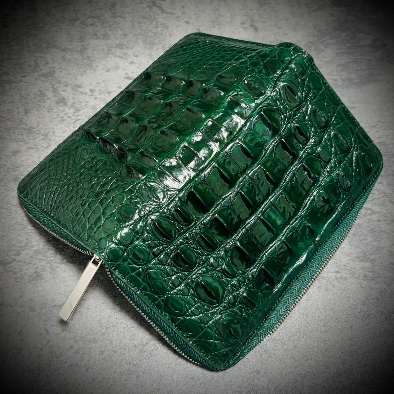 クロコダイル メンズ財布 長財布 大容量 カード21枚 背部 ホーン