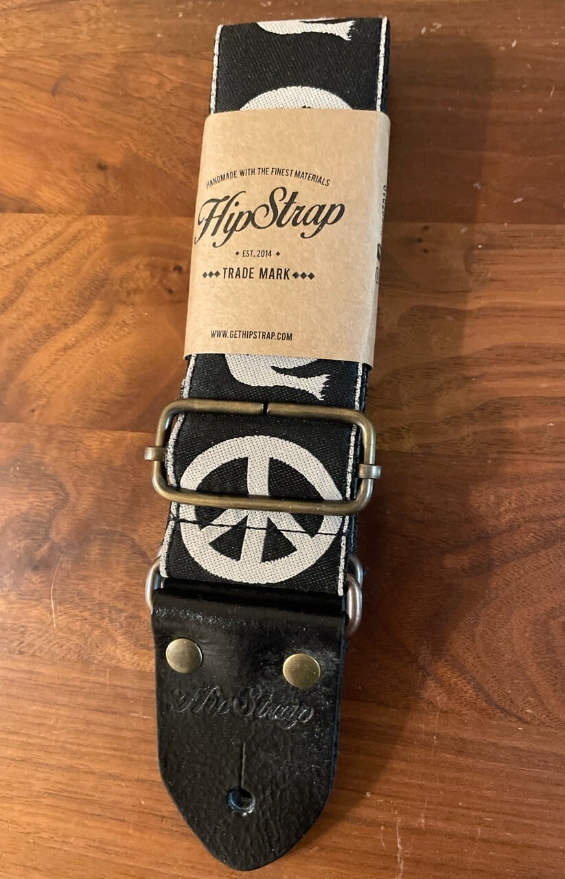 Tom's Vintage Straps Gray 'Crossroads' ギターストラップ 本革エンド