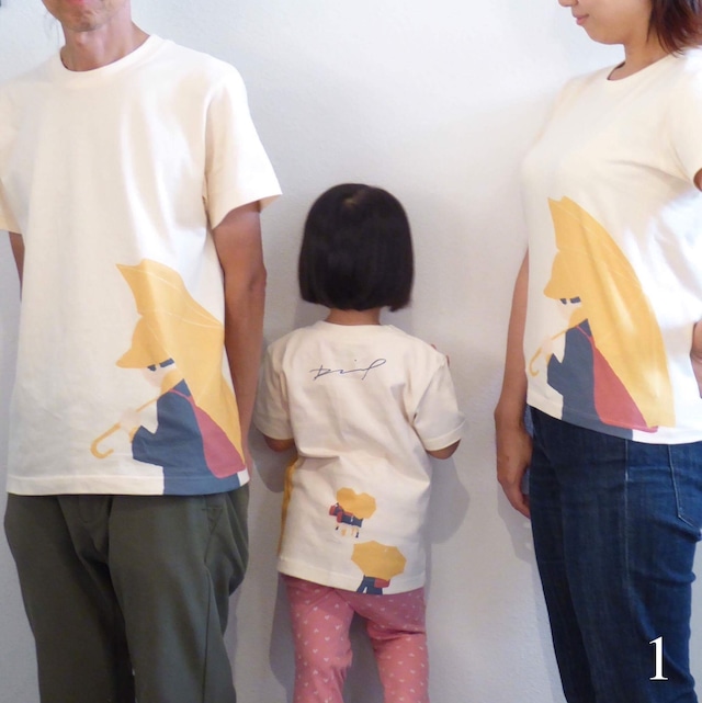 Adult size/ナチュラル "  Buttercup T " Tシャツ おしゃれ な オリジナルデザイン