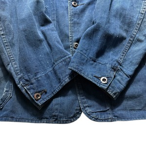 vintage 1940’s FABRAM indigo cotton fireman jacket