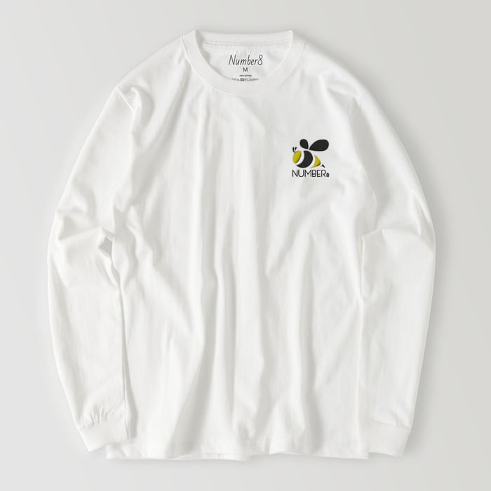NUMBER8 蜂（ハチ）刺繍ロゴロングスリーブTシャツ Number8（ナンバーエイト）メンズファッション通販
