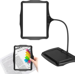 【人気】ルーペ スタンドライトルーペ LEDライト付き スタンド付き 大型虫眼鏡、48 LEDフレキシブルグースネック拡大鏡デスクランプ、明るさ調整可能、取り外し可能な大型ページ拡大鏡 USB充電式 多用途 新聞 雑誌 地図 DIY 修理 工作、弱視、高齢者に適用 (ブラック)