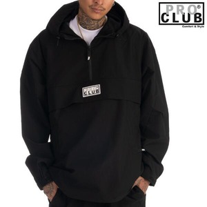 PRO CLUB 「Nylon Hooded Pullover Anorak Jacket Black×Black」
