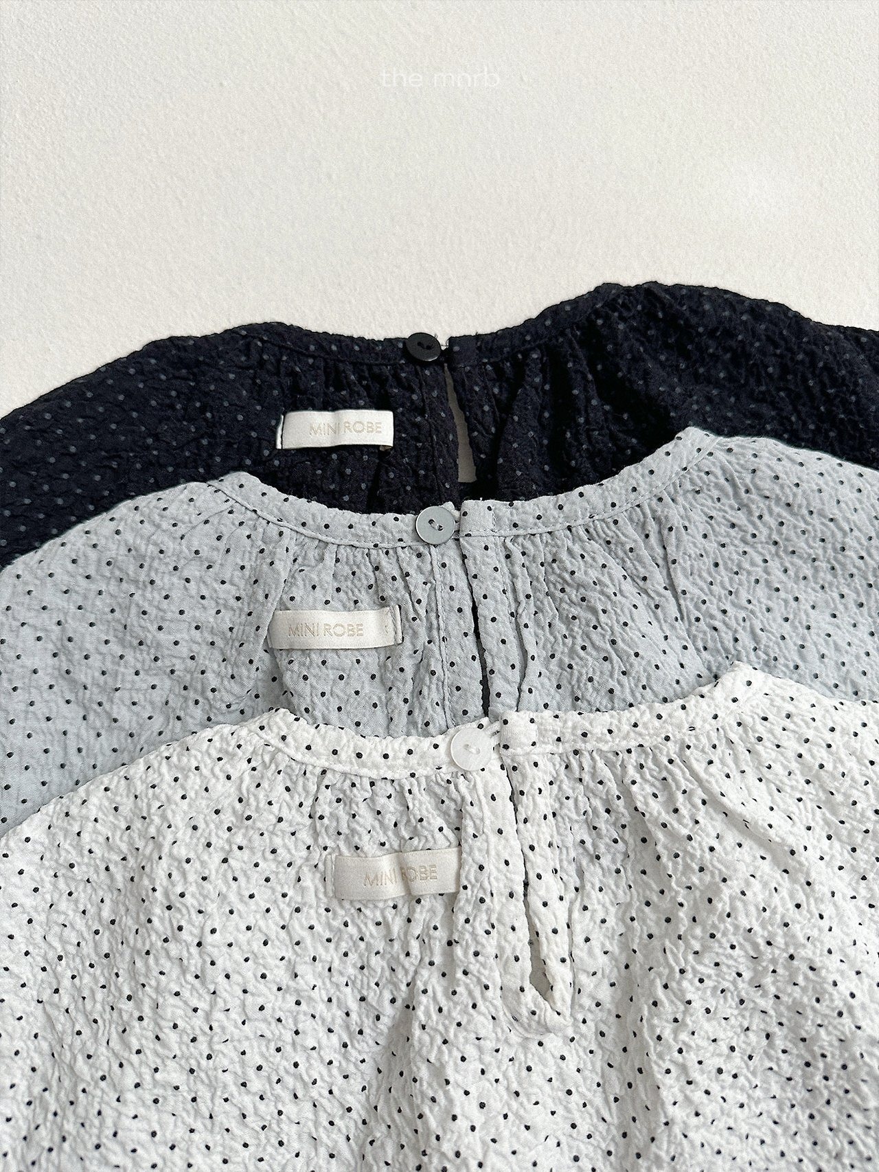 【取寄/韓国直送】minirobe 26/SM ドットマーブルブラウス｜夏服｜韓国子供服