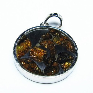 パラサイト隕石 ペンダント パワーストーン ペンダントトップ Pallasite Meteorite メンズ レディース アクセサリー 一点物  112-9154