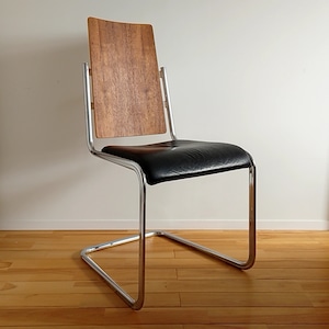 ドイツ TECTA "B17 DINING CHAIR" 本革xウォールナット A