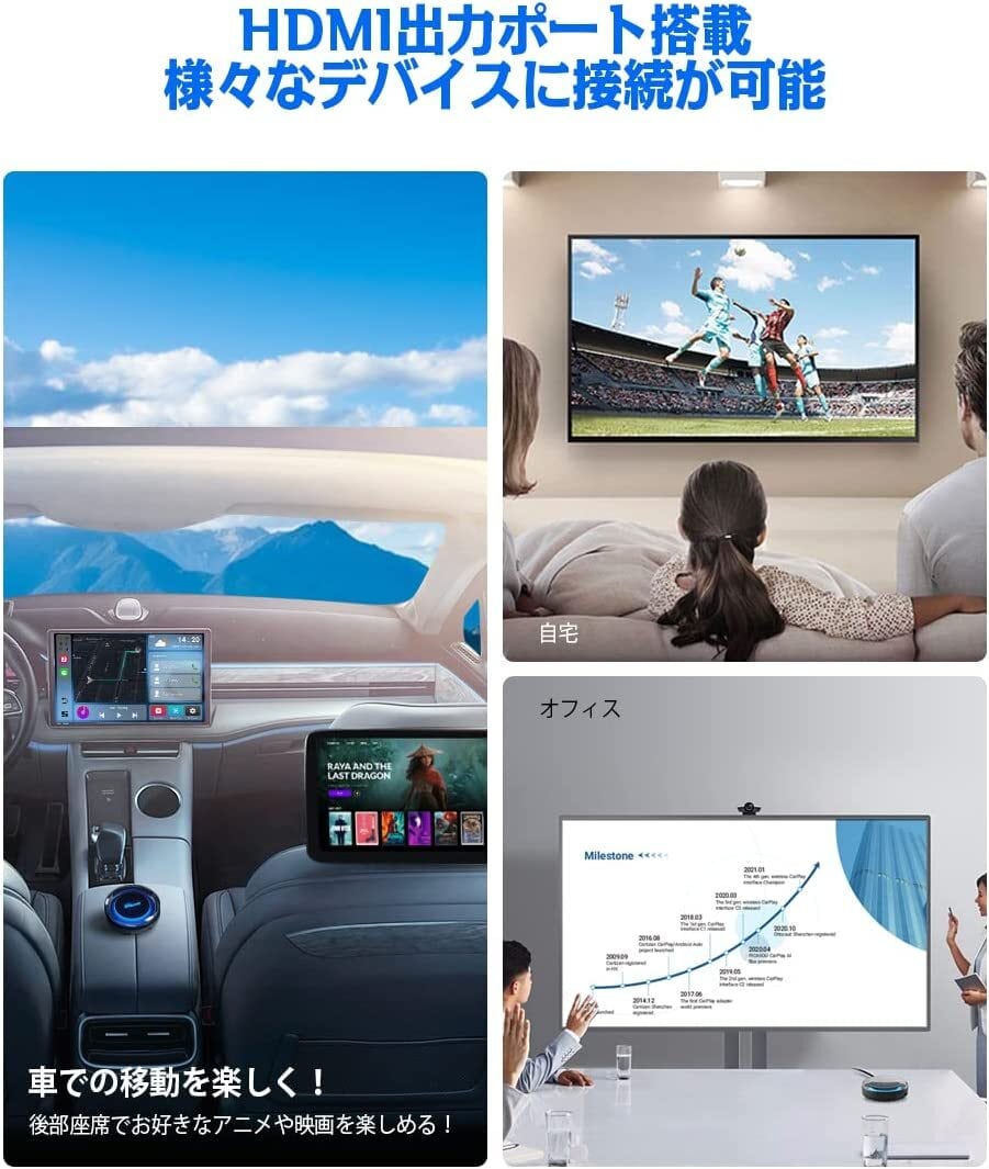 Ottocast オットキャスト CarPlay AI Box アダプター Picasou 2