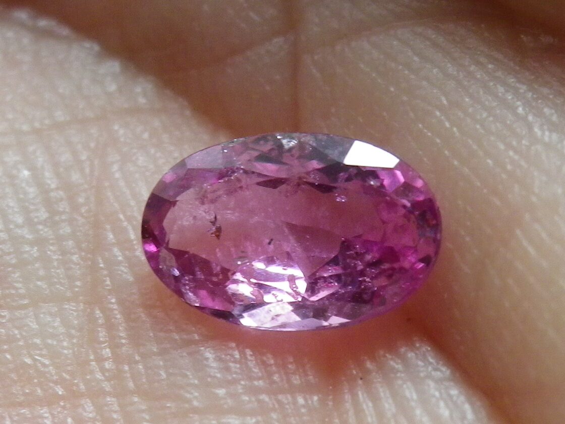 非加熱検査済 天然 非加熱 パパラチア サファイア 0.992 ct ミャンマー 