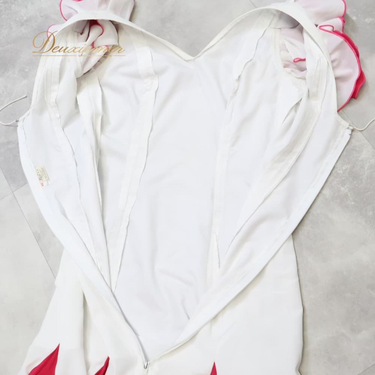 フラメンコ 衣装 creaciones Roal ドレス ワンピース ホワイト系 ピンク系 白 赤 ピンク ボランテ フリル 無地 ダンス パーティ 発表会 明るい レディース かわいい エレガント 舞台衣装 発表会衣装