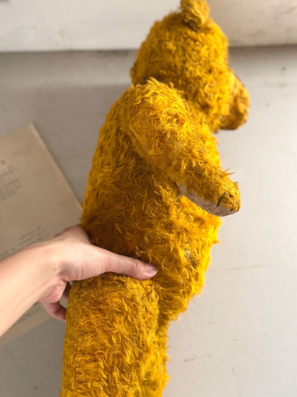 フランス　アンティーク　古い黄色のぬいぐるみ ぬいぐるみ | Brocante de La Cocotte （フランスアンティーク