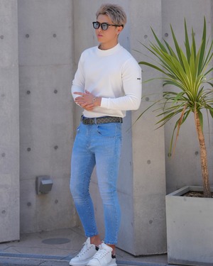 MOCK NECK PULL OVER【BEL-M-028】