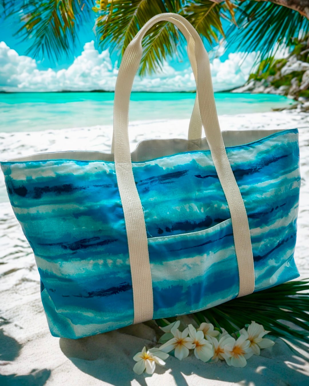 Wa'a 底板入りトートバッグ/ ナルブルー