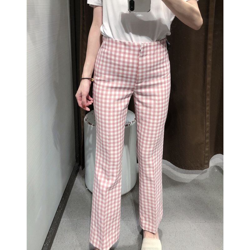 チェック柄スリムパンツ 2391