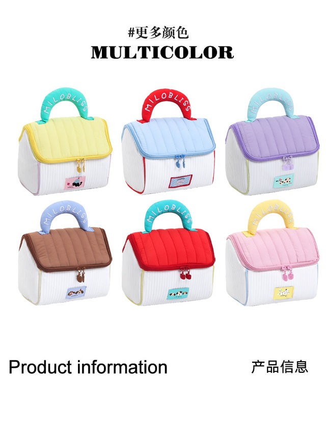 かわいいハウス型化粧ポーチ - 大容量収納