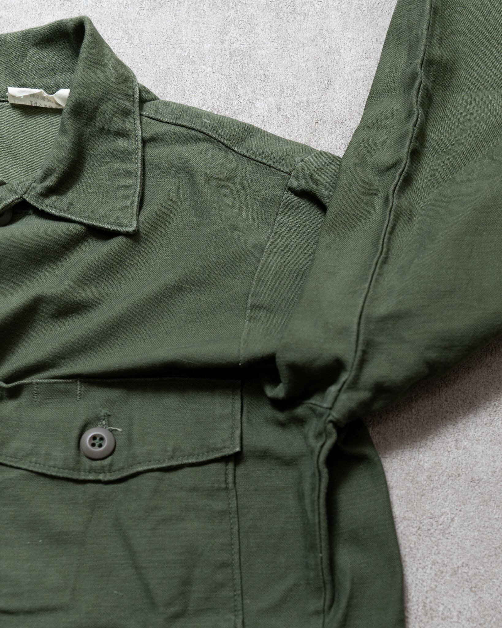 14 1/2】U.S.Army 70's OG-107 Utility Shirt Cotton100％ 