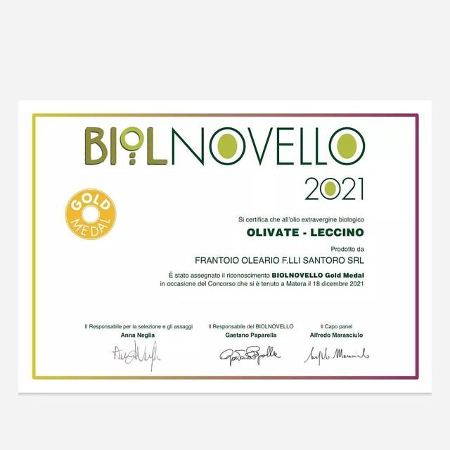 ☆新入荷☆ Sant'Oro E.V.オリーブオイル　OLIVATE Leccino 250ml ☆2025年秋収穫・搾油☆