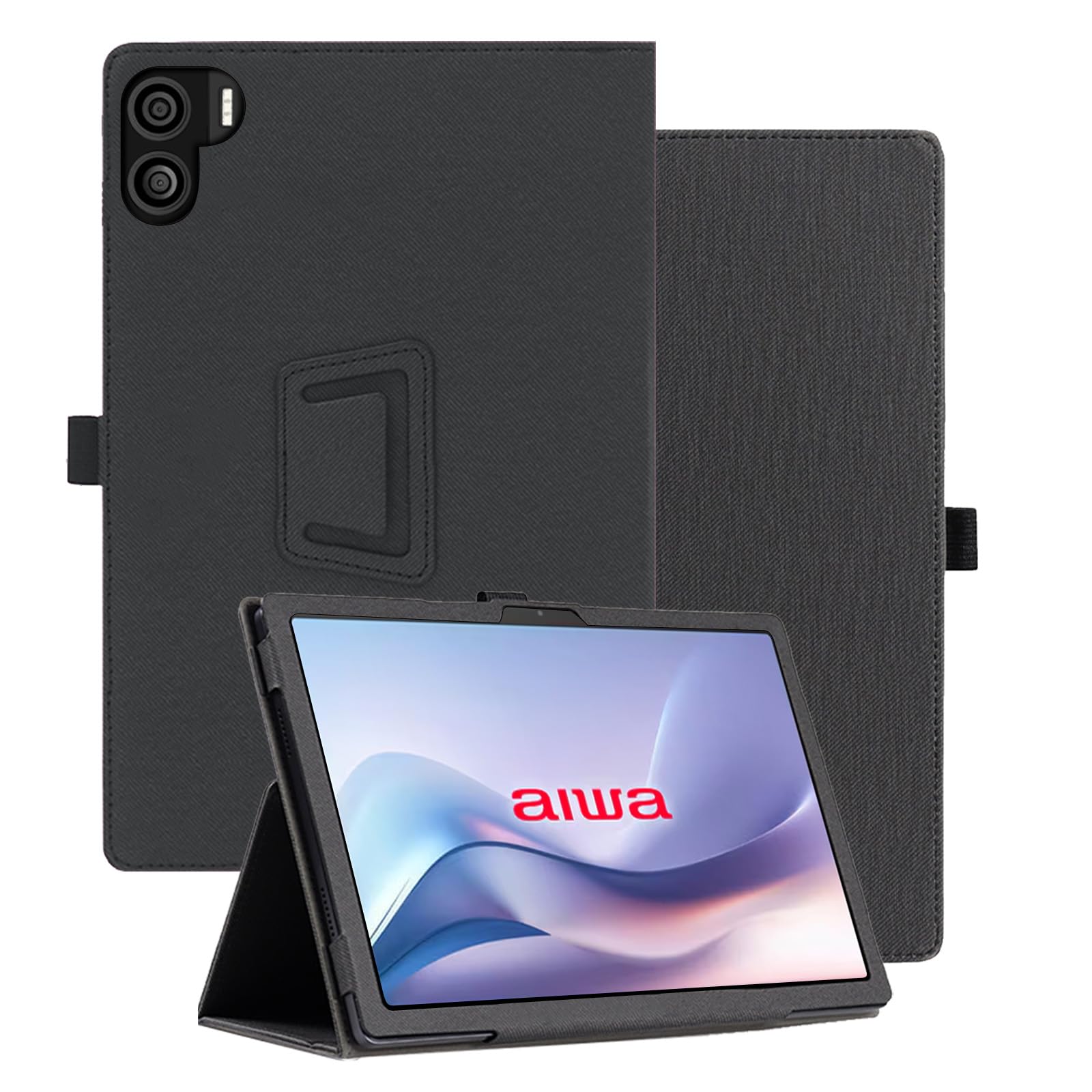 For aiwa tab AS11L 用 ケース カバー 保護ケース 保護カバー 【NOUKAJU】 For aiwa tab AS11L 10.95インチ タブレット ケース タッチペン収納機能 内蔵磁石 耐衝撃 傷つけ防止 スタンド機能 (ブラック)
