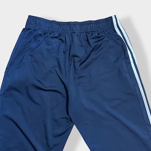 【adidas】トラックパンツ TRACK PANTS ジャージパンツ ジャージ下 パフォーマンスロゴ プリント スリーストライプ アディダス ネイビー US古着