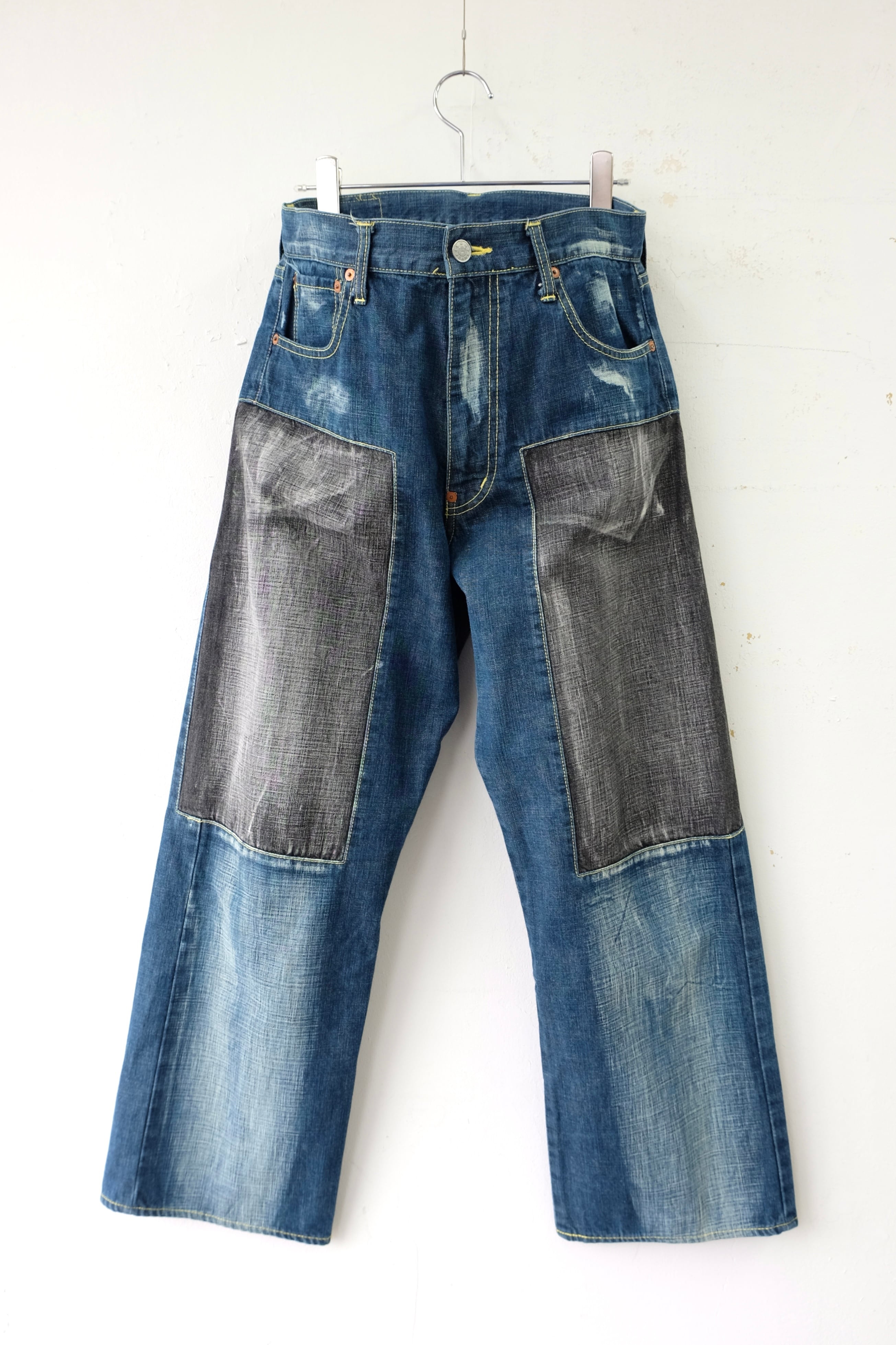 希少モデル YENJEANS ミチココシノ デニム 切替 ￥刺繍 W28 New Arrival│YENJEANS