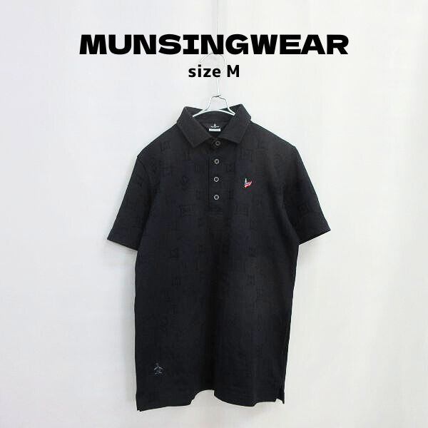 □MUNSINGWEAR/マンシングウエア 半袖 ポロシャツ ゴルフ ネイビー M