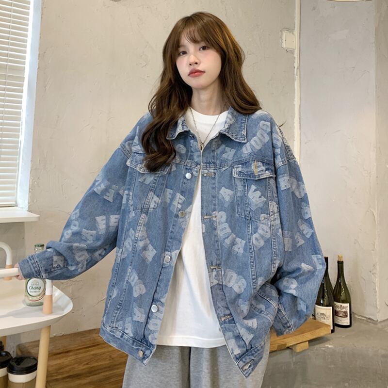 ジャケット スプリングオータムルーズ ストリート 春物 秋物 試着室7292823221