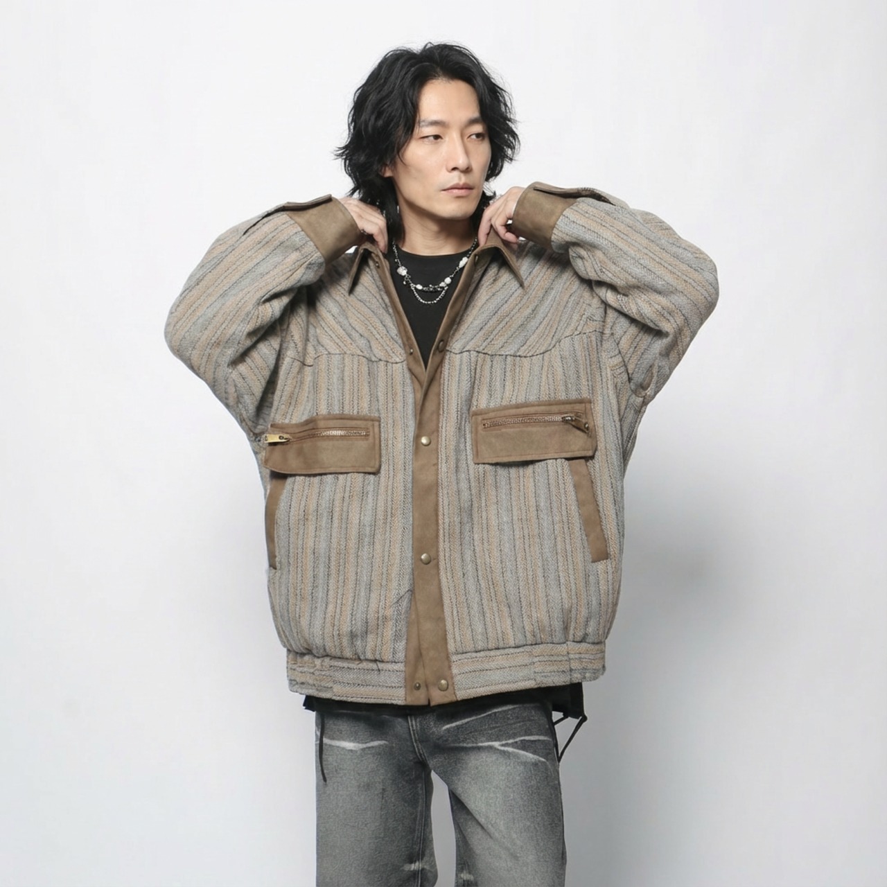 スタンドカラー パデッドブルゾン  　TB1821・画像2