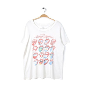 ローリングストーンズ ロックTシャツ バンドTシャツ 世界国旗 白 ROLLING STONES サイズXL 古着 @AA0011