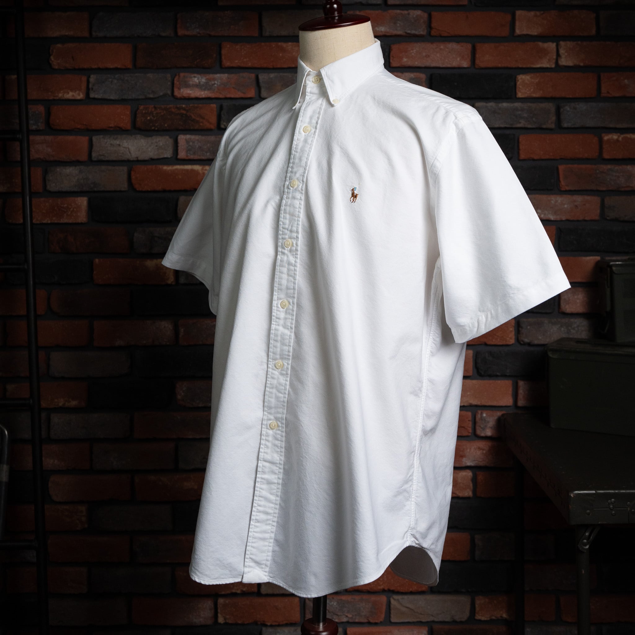 ラルフローレンハンティングシャツ LARGE】Ralph Lauren Short Sleeve Cotton BD Shirt ラルフローレン